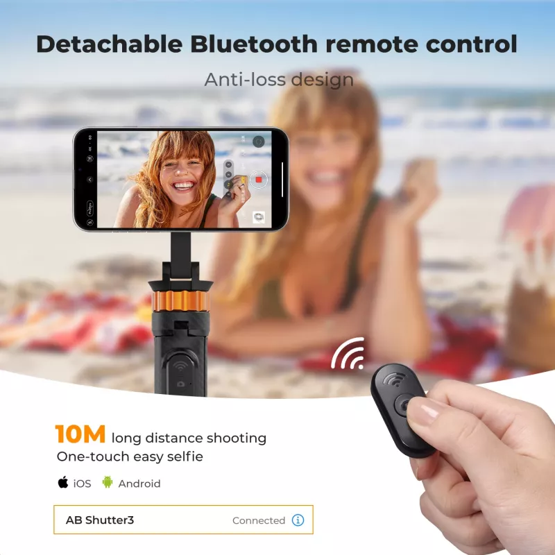 KF selfie stick treppiede 162 cm magnetico MagSafe per smartphone con telecomando Kf09.139