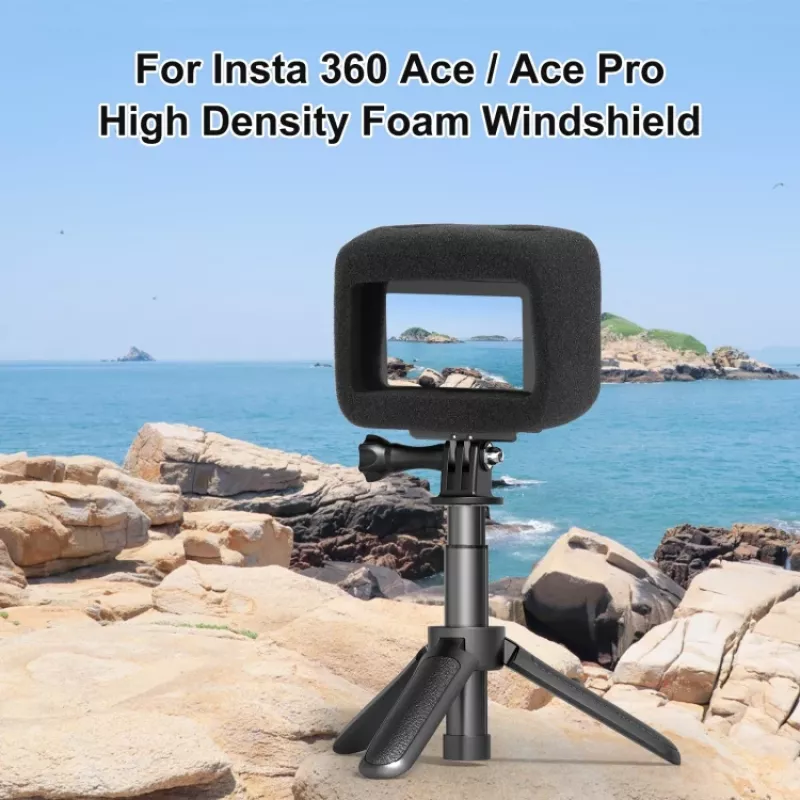 PULUZ copertura in schiuma paravento per Insta360 Ace Pro / Insta360 Ace (nero)