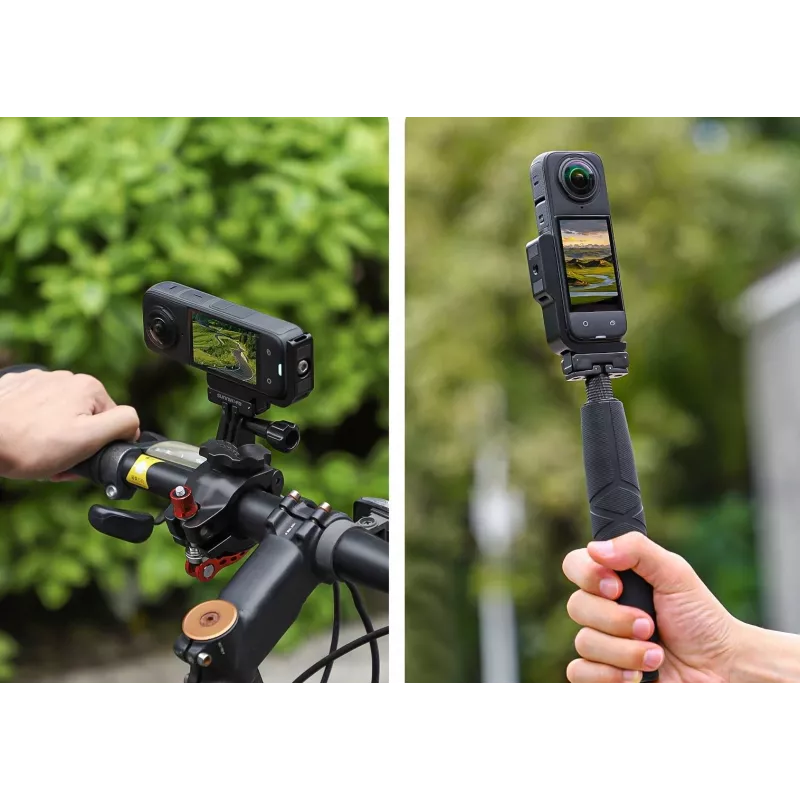 SUNNYLIFE Protective Frame Camera Cage for Insta360 X4 with 1/4 inch Thread and Cold Shoe Mounts