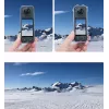 SUNNYLIFE Supporto a telaio con 2 attacchi cold shoe e copriobiettivo in silicone per Insta360 X4 (nero)