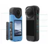 SUNNYLIFE Set copriobiettivo in silicone e custodia per Insta360 X4 - bianco