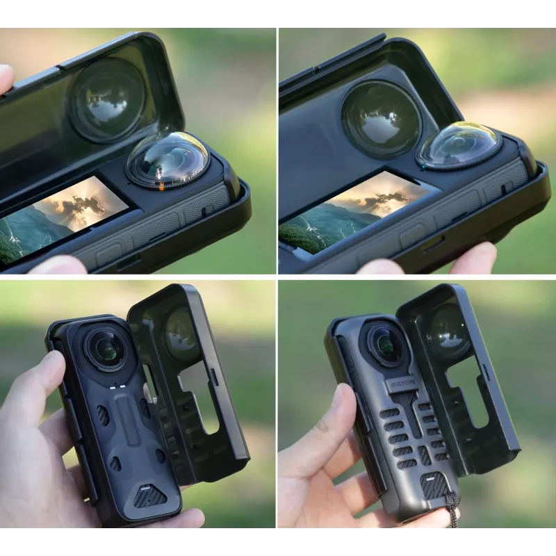 SUNNYLIFE Custodia protettiva rigida per action camera Insta360 X4 - nero
