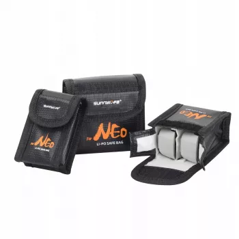 SUNNYLIFE borsa ignifuga per 2 batterie DJI Neo / Neo 2