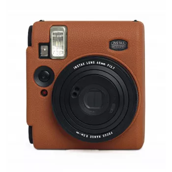 Custodia protettiva in silicone LOVEINSTANT per Fujifilm Instax Mini 99 - marrone