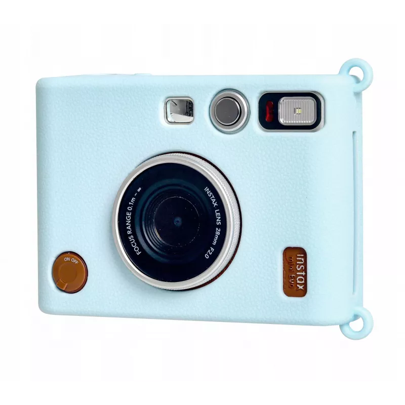 Custodia protettiva in silicone LOVEINSTANT per fotocamera Fujifilm Instax Mini Evo - blu