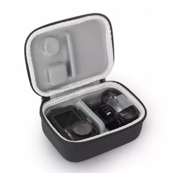 Custodia protettiva da trasporto SUNNYLIFE per DJI Osmo Action 3, 4, 5 Pro - guscio rigido in EVA, antiurto, nero