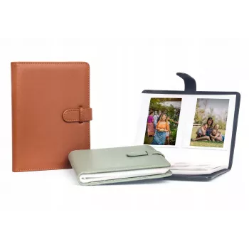 LOVEINSTANT Album fotografico 80x per Fuji Instax Wide, Square, Polaroid 600, SX-70, Now / marrone