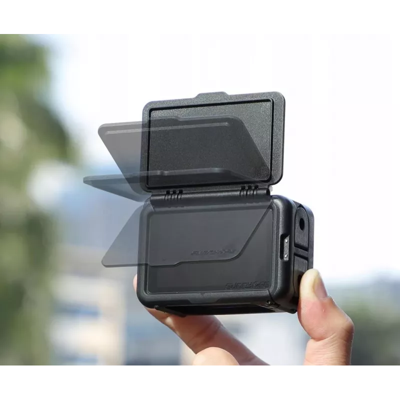 SUNNYLIFE Supporto frame + copriobiettivo per DJI Osmo Action 5 Pro / 4 / 3 - nero