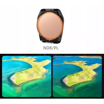 SUNNYLIFE Filtro ibrido 2-in-1 polarizzante PL + grigio ND8 per DJI Air 3S / 3 + custodia Fi923-8p