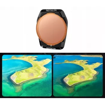 SUNNYLIFE Filtro ibrido 2in1 polarizzante PL + grigio ND16 per DJI Air 3S / 3 + custodia Fi923-16p