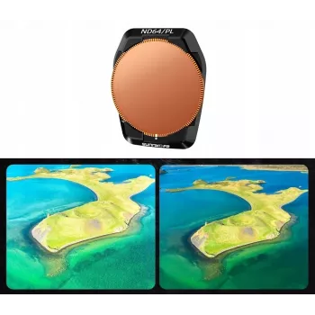 SUNNYLIFE Filtro ibrido 2in1 polarizzante PL + grigio ND64 per DJI Air 3S / 3 + custodia Fi923-64p