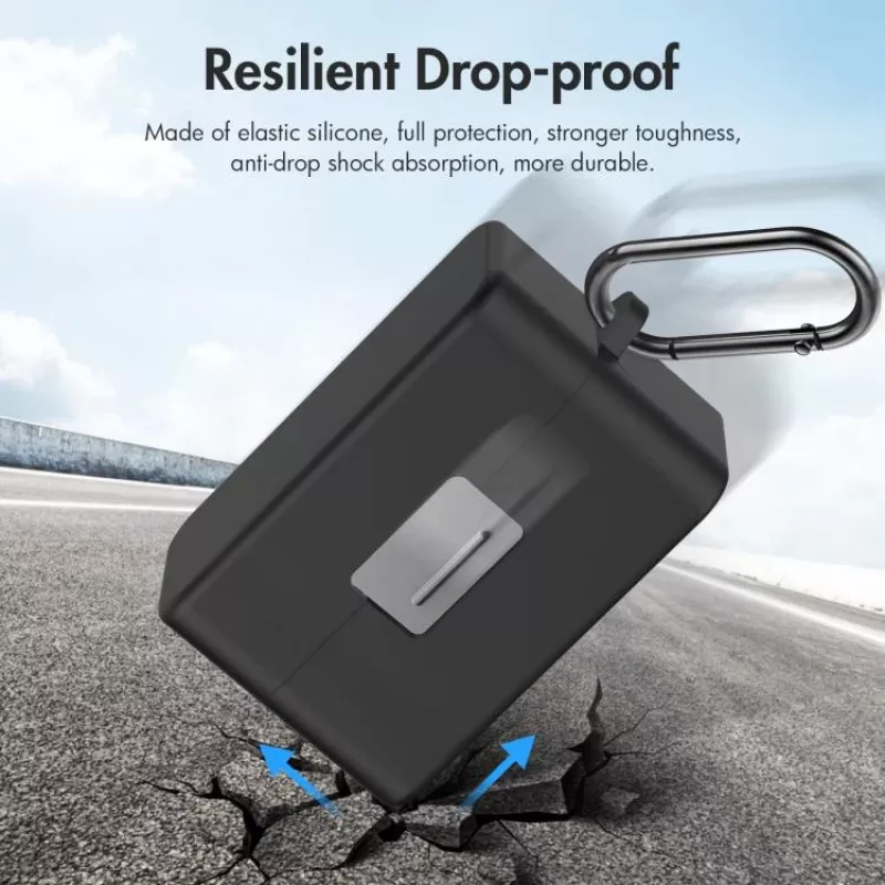 PULUZ Custodia protettiva in silicone per custodia di ricarica DJI Mic Mini - nero