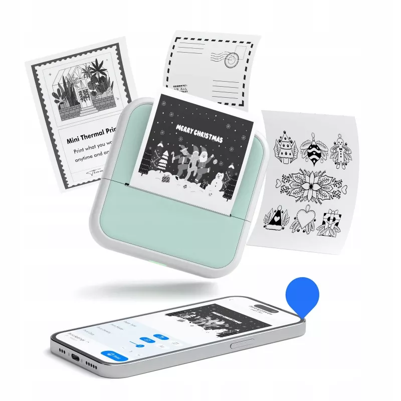 LOVEINSTANT S1 Stampante termica Bluetooth per foto, adesivi, note, etichette, 53mm, 203dpi, rosa