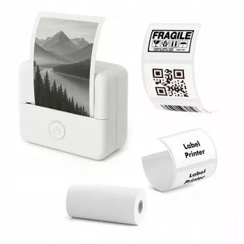 LOVEINSTANT X6 Stampante termica Bluetooth per foto, etichette, note, adesivi, app IA, bianco