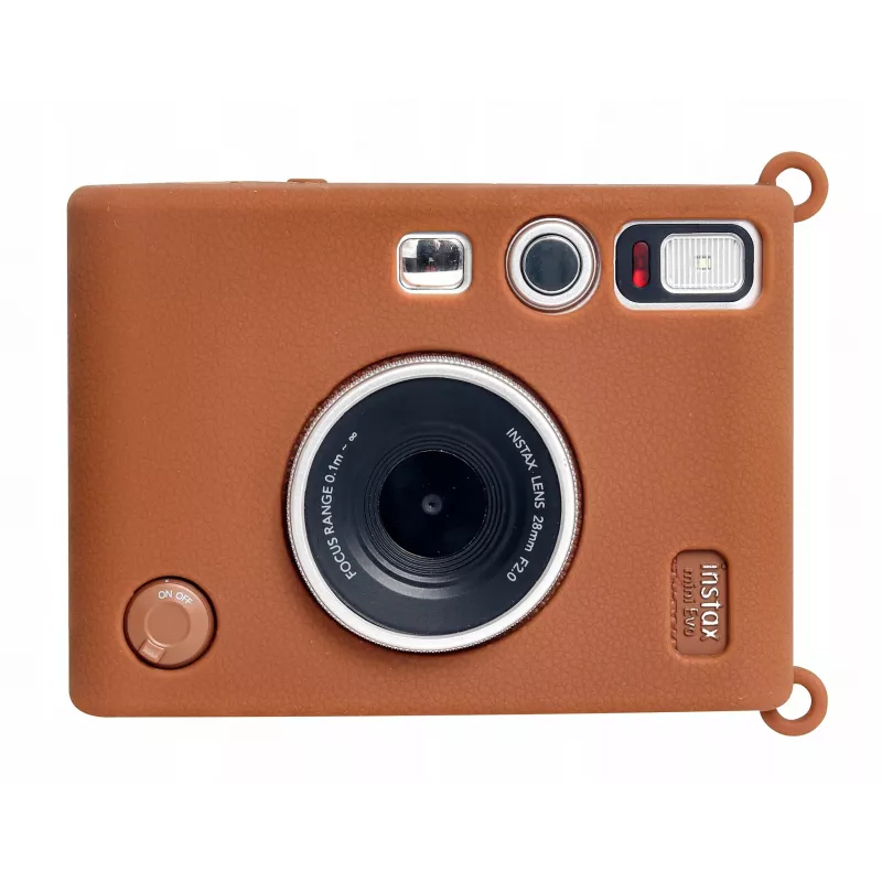 LOVEINSTANT custodia protettiva in silicone per Fujifilm Instax Mini Evo - marrone