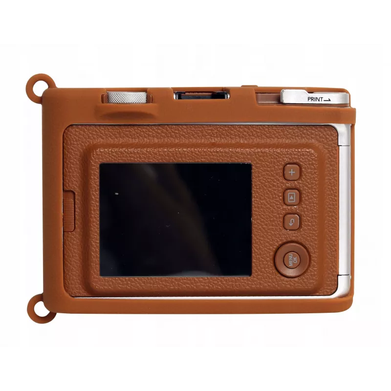 LOVEINSTANT custodia protettiva in silicone per Fujifilm Instax Mini Evo - marrone