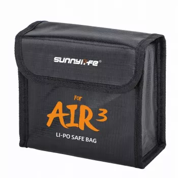 SUNNYLIFE borsa ignifuga per 3 batterie DJI Air 3 / 3S