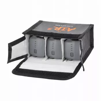 SUNNYLIFE borsa ignifuga per 3 batterie DJI Air 3 / 3S