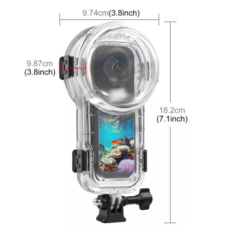 PULUZ custodia subacquea impermeabile fino a 60m per Insta360 X5 / X 5 / Pu756t