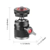 PULUZ testa a sfera mini 3D con vite 1/4