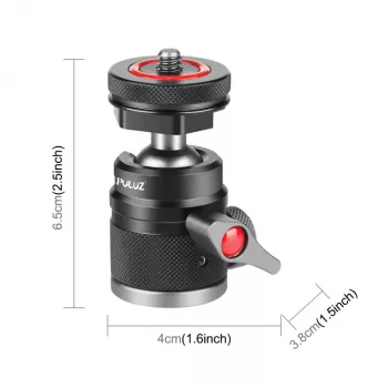 PULUZ testa a sfera mini 3D con vite 1/4