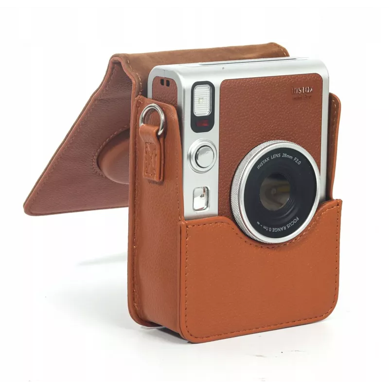 LOVEINSTANT Custodia protettiva per Fujifilm Instax Mini Evo - marrone (verticale)