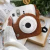 LOVEINSTANT custodia protettiva per Fujifilm Instax Mini 12 - design cane in peluche - marrone