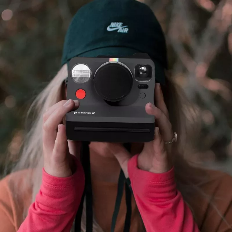 LOVEINSTANT tappo obiettivo in alluminio per Polaroid Now Now+ nero