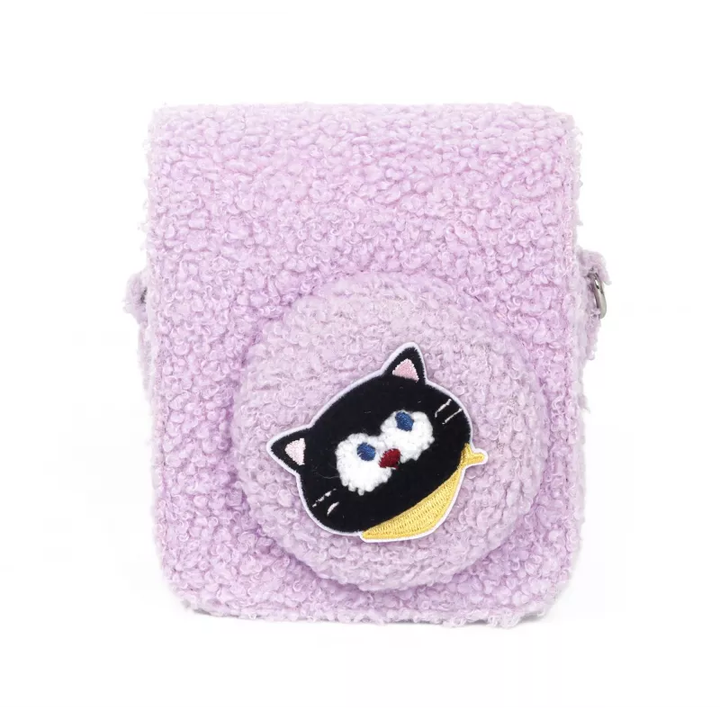 LOVEINSTANT Plush Kitten Case per Fujifilm Instax Mini 12 - viola
