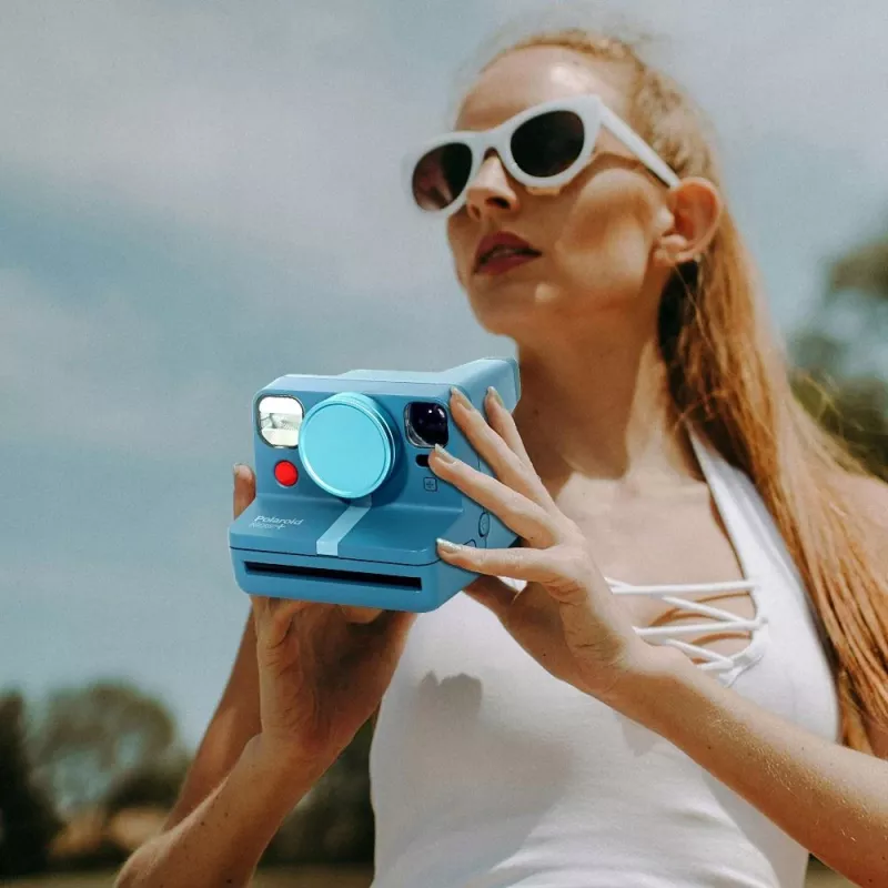 LOVEINSTANT tappo obiettivo in alluminio per Polaroid Now Now+ blu
