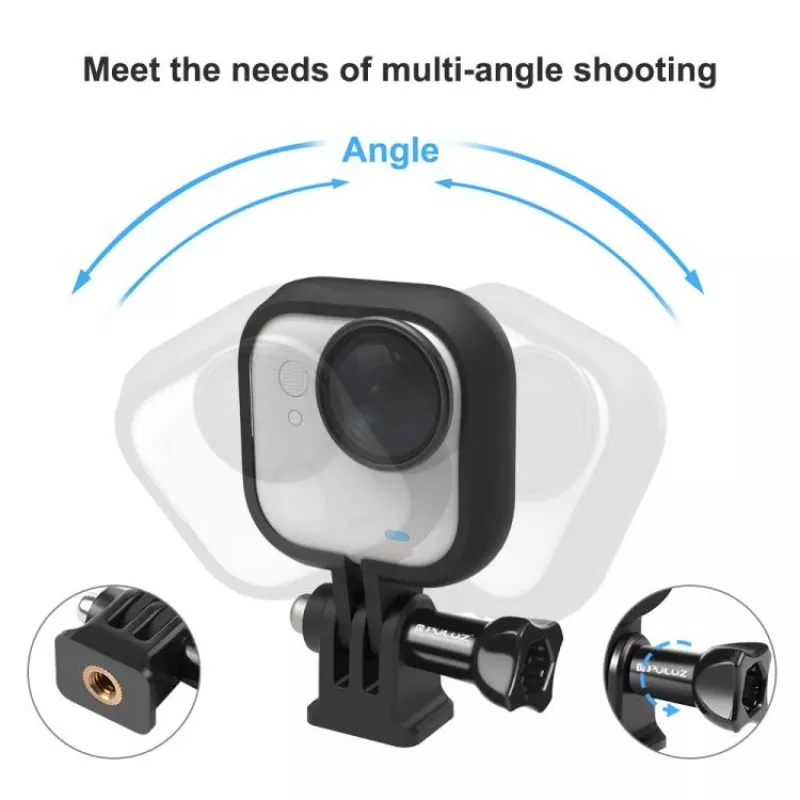 PULUZ supporto a cornice custodia protettiva per Insta360 GO Ultra, attacco treppiede 1/4 inch, nero