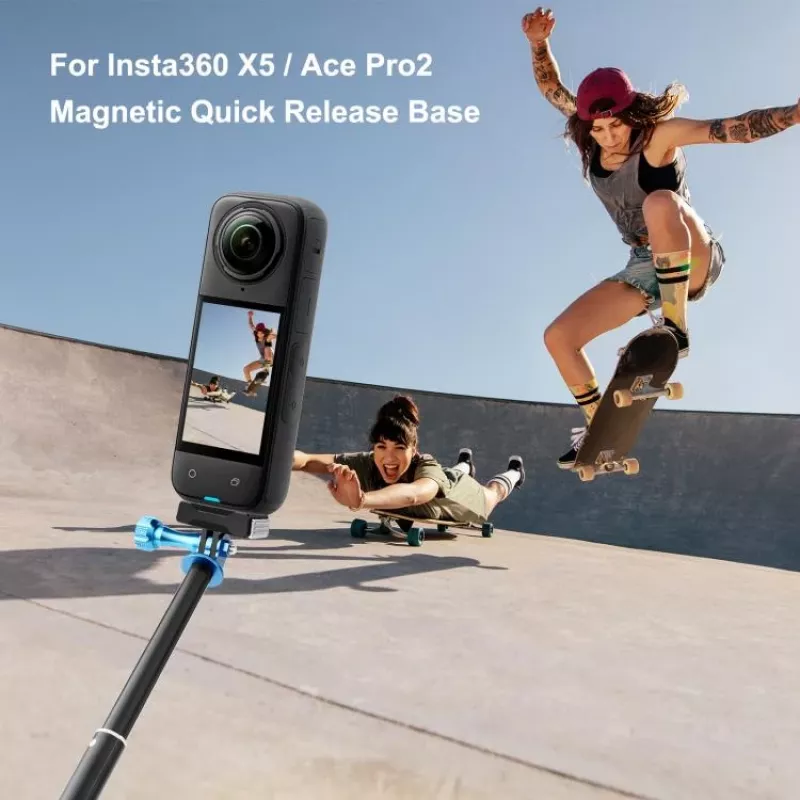 PULUZ Supporto magnetico a sgancio rapido per Insta360 X5 / X4 Air / Ace Pro 2 / PU771B