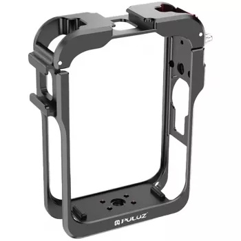 PULUZ supporto a telaio con struttura protettiva, 2x attacchi cold shoe e filettatura da 1/4 di pollice per DJI Osmo 360 (PU781B)