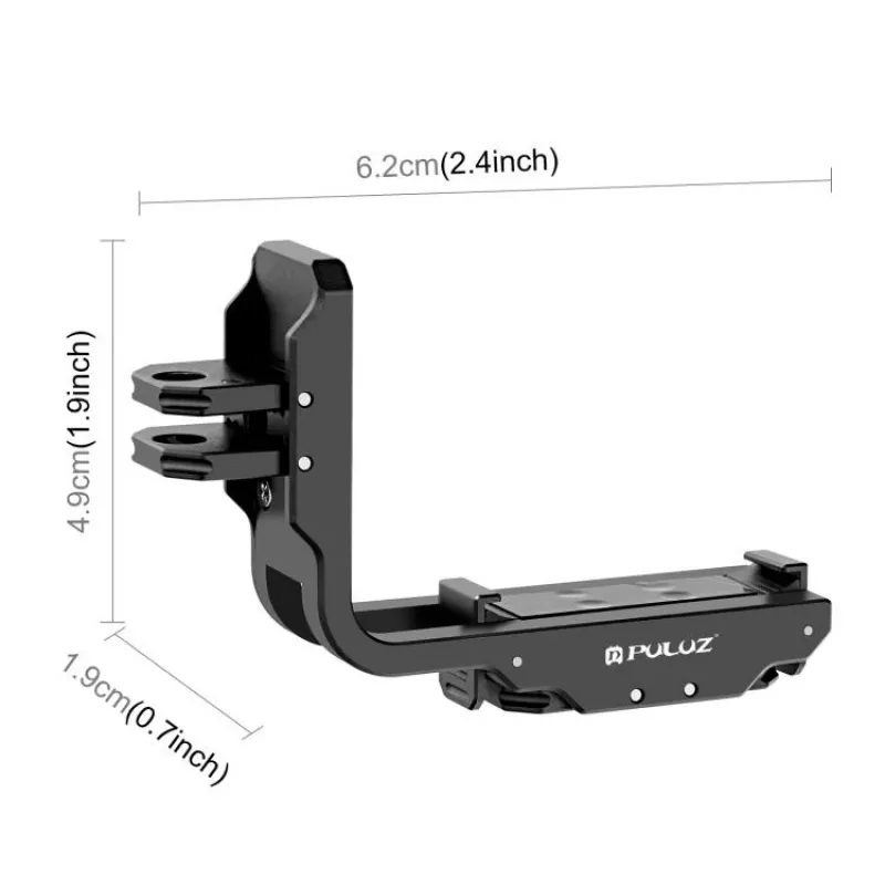 PULUZ PU768B Cage Rail per DJI Osmo Action 5 Pro / 4, orizzontale e verticale