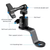 PULUZ supporto a specchio per moto, quad, scooter, bicicletta - supporto universale per manubrio e braccio dello specchio per smartphone, action camera, GoPro - PU1056B