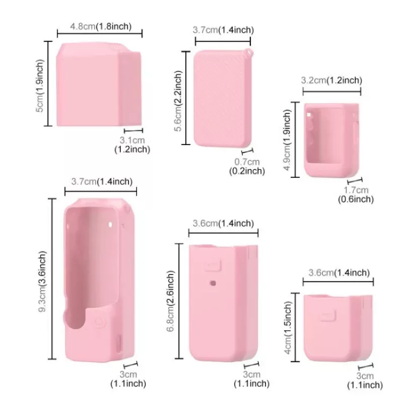 PULUZ set valigia protettiva 6 in 1 per DJI Osmo Pocket 3 - rosa TPU/PU
