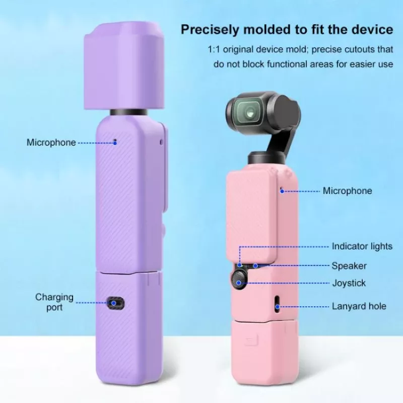 PULUZ set valigia protettiva 6 in 1 per DJI Osmo Pocket 3 - rosa TPU/PU