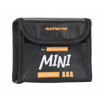 SUNNYLIFE custodia ignifuga per batterie per 3x batterie DJI Mini 5/4/3 Pro Mini 3 N5p-dc085-3