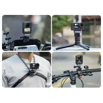 SUNNYLIFE Adattatore magnetico a sgancio rapido con filettatura da 1/4 di pollice e supporto GoPro per DJI Osmo Action 5 Pro / 4 / 3, AD017-T