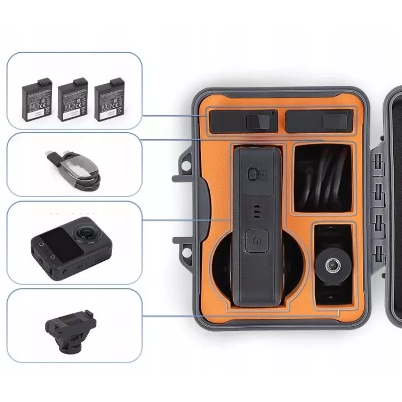 SUNNYLIFE custodia rigida protettiva impermeabile Mini per DJI Osmo 360 / AQX-21-GY