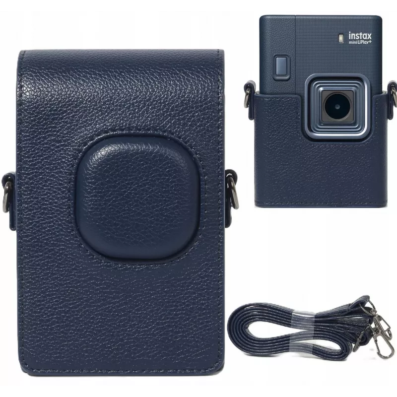 LOVEINSTANT Custodia protettiva per Fujifilm Instax Mini LiPlay+, Navy Blue