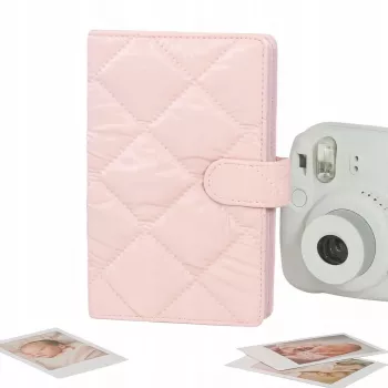 LOVEINSTANT album per 108 foto compatibile con Fujifilm Instax Mini 12 40 11 9 8 7 Evo Liplay Link / rosa trapuntato