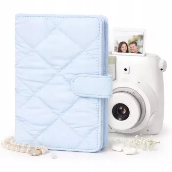 LOVEINSTANT album per 108 foto compatibile con Fujifilm Instax Mini 12 40 11 9 8 7 Evo LiPlay Link, blu trapuntato