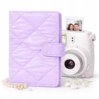 LOVEINSTANT album per 108 foto compatibile con Fujifilm Instax Mini 12 40 11 9 8 7 Evo LiPlay Link, viola trapuntato