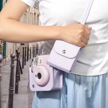 LOVEINSTANT custodia album fotografico per Fujifilm Instax Square e Mini – viola, 64 foto
