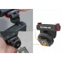 SUNNYLIFE supporto magnetico a sgancio rapido con connettore maschio e filettatura da 1/4 di pollice per DJI Osmo Action 5 Pro / 4 / 3 / 2 - nero