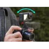 SUNNYLIFE supporto magnetico a sgancio rapido con connettore maschio e filettatura da 1/4 di pollice per DJI Osmo Action 5 Pro / 4 / 3 / 2 - nero
