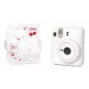 LOVEINSTANT Custodia rigida protettiva per Fujifilm Instax Mini 12 - motivo rosso ciliegia con tracolla