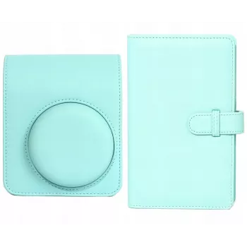 LOVEINSTANT Set custodia protettiva e album foto per Fujifilm Instax Mini 13 - Verde