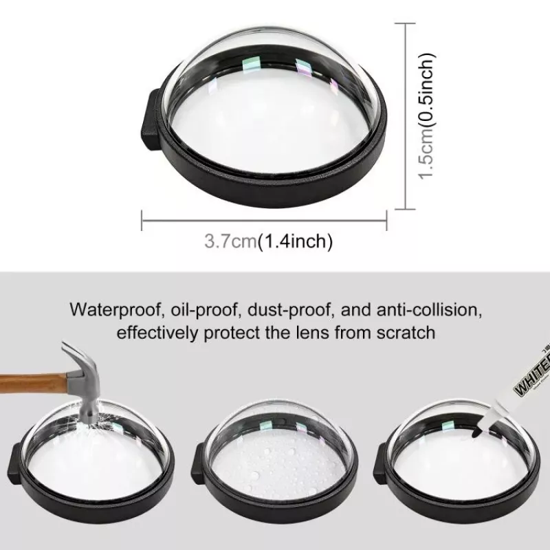 PULUZ 2x Proteggi obiettivo in vetro temperato per GoPro Max 2 - Cornice nera
